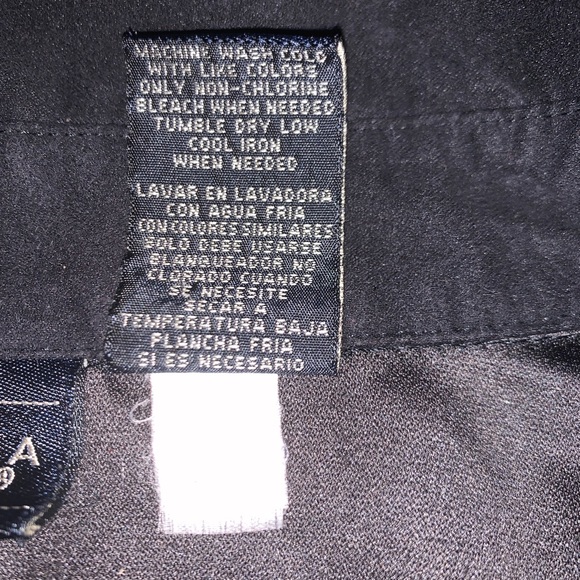 Sonoma black suede-like button down blouse 1X - Picture 4 of 4